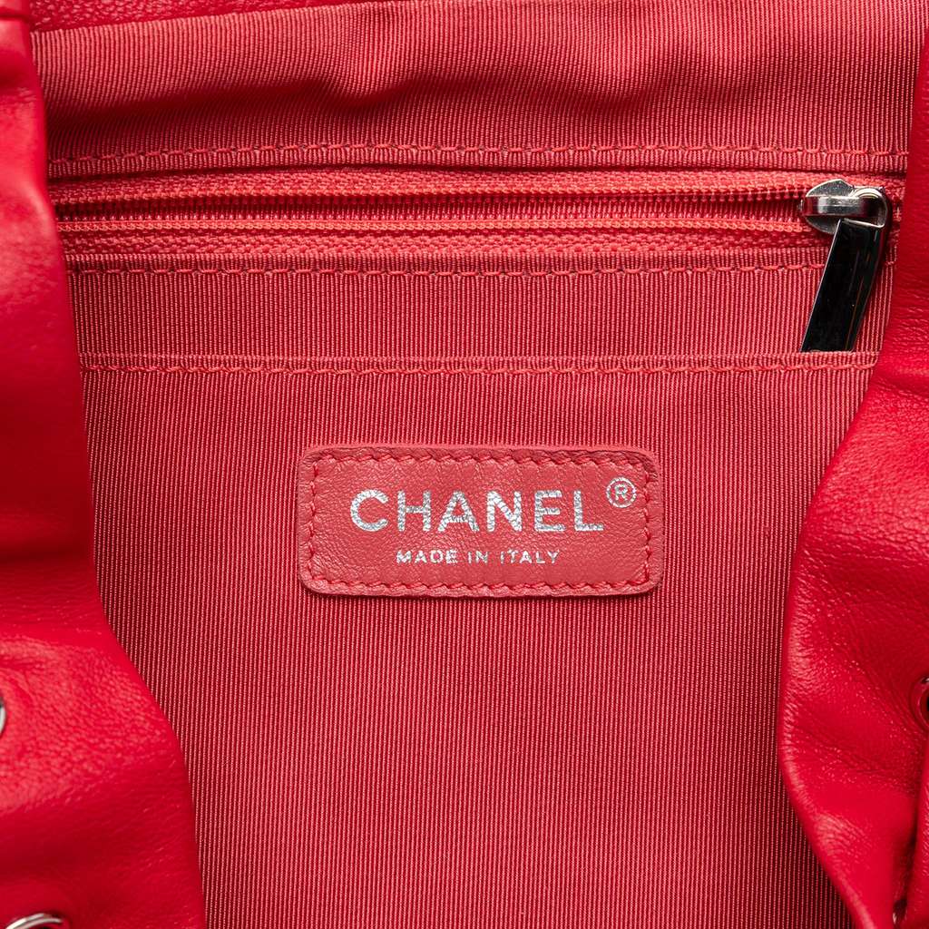 Chanel Medium Lambskin Urban Spirit Backpack Red Leather Good condition - Box View