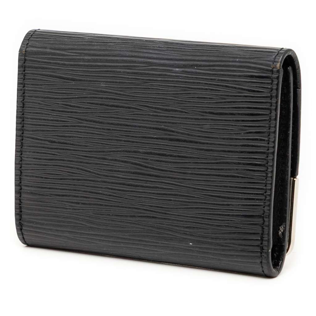 Louis Vuitton Epi Business Card Case Holder Black Leather Good condition - Back View