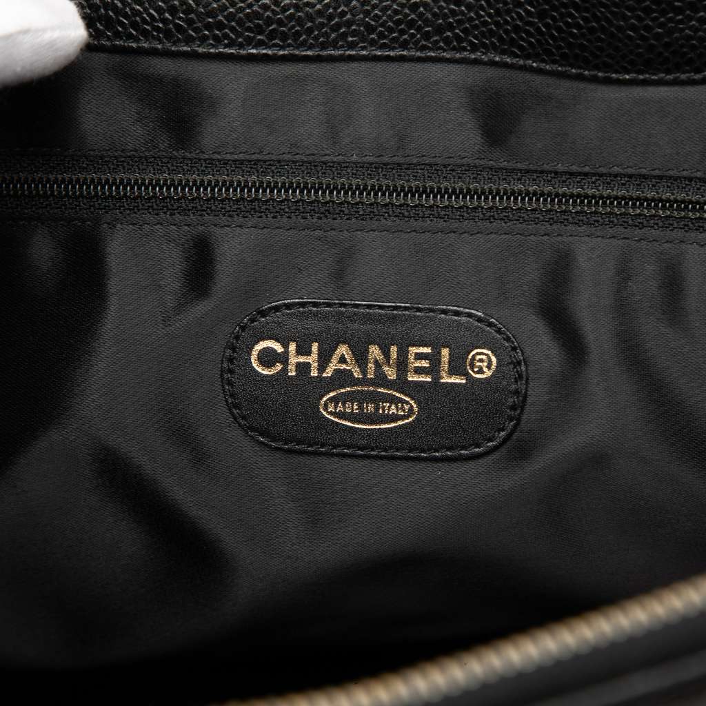 Chanel CC Caviar Chain Zip Tote Black Leather Good condition - Box View