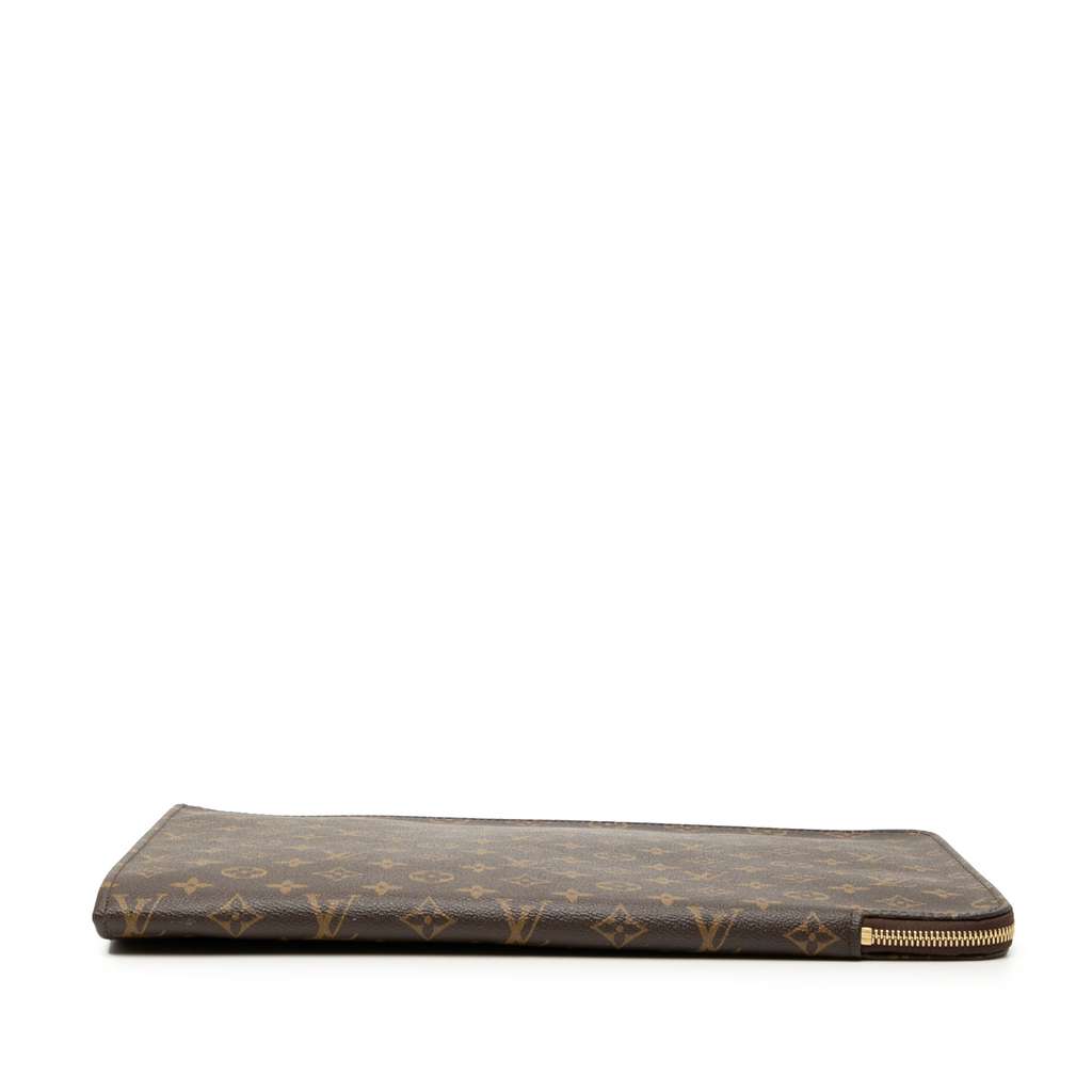 Louis Vuitton Monogram Poche Documents Portfolio Brown Good condition - Inside View
