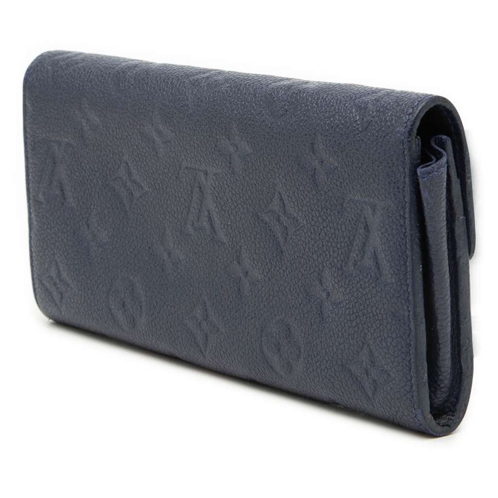 Louis Vuitton Monogram Empreinte Curieuse Wallet Blue Leather Good condition - Back View