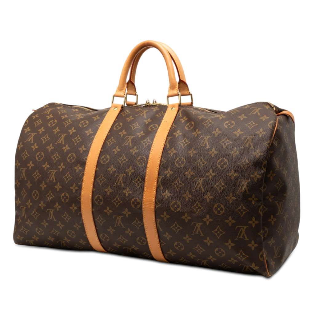 Louis Vuitton Monogram Keepall 55 Brown Good condition - Back View