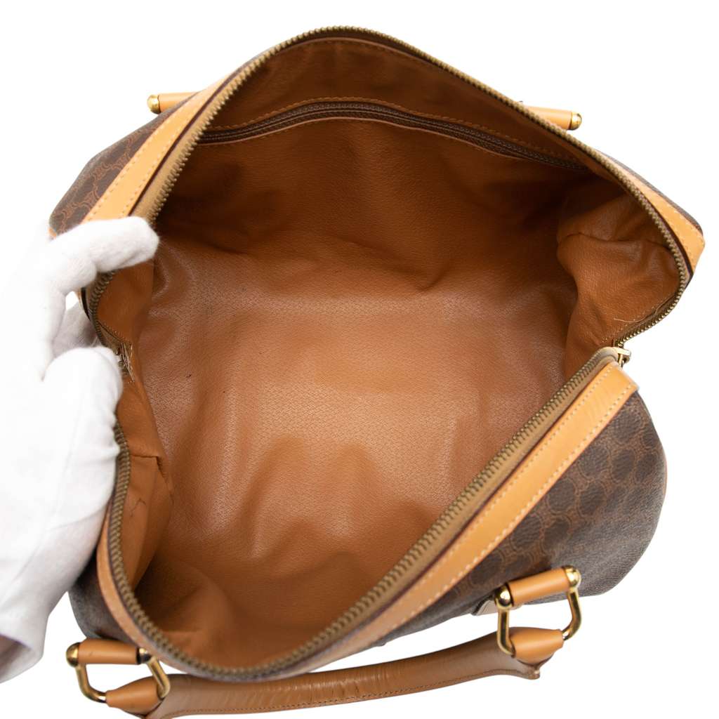 Celine Macadam Coated Canvas Boston Bag Brown Canvas Good condition - Model View