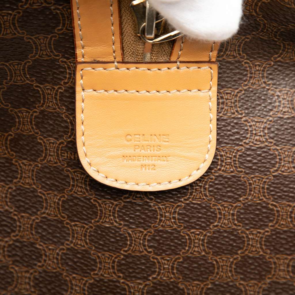 Celine Macadam Coated Canvas Boston Bag Brown Canvas Good condition - Box View