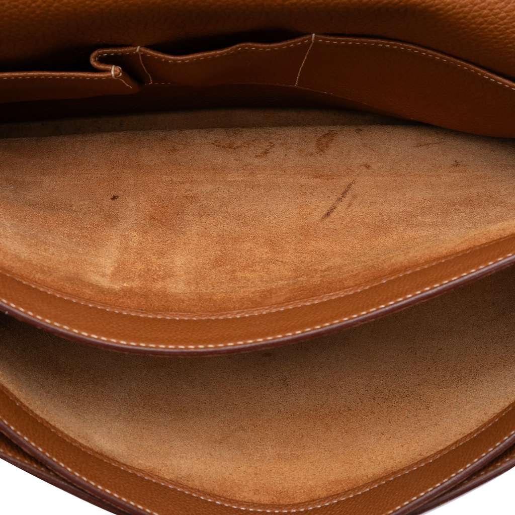 Hermès Togo Sac a Depeches 41 Brown Leather Good condition - Model View