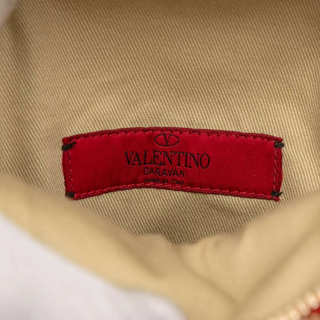 Valentino Mini Calfskin Rockstud Backpack Red Leather Very good - Box View
