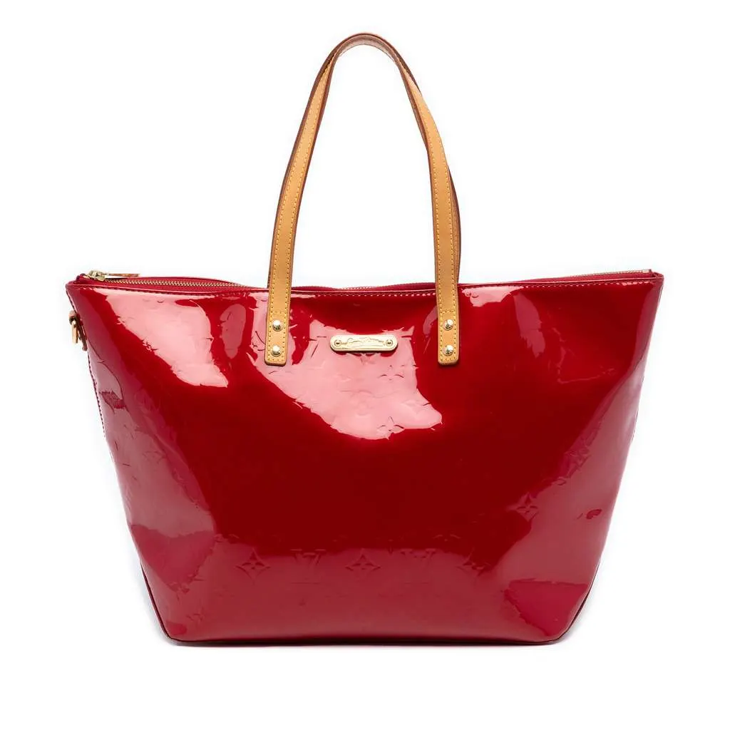 Louis Vuitton Monogram Vernis Bellevue GM Red Leather Very good - Front View