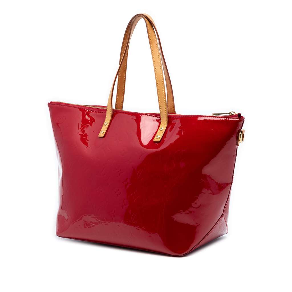 Louis Vuitton Monogram Vernis Bellevue GM Red Leather Good condition - Back View