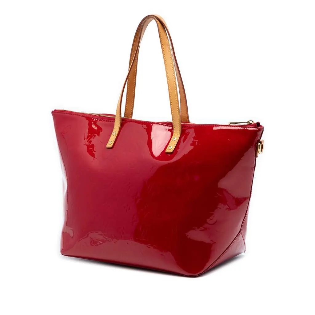 Louis Vuitton Monogram Vernis Bellevue GM Red Leather Very good - Back View