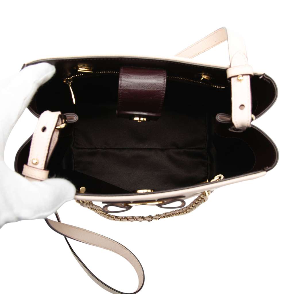 Salvatore Ferragamo Ombre Leather Vara Bow Satchel Pink Leather Good condition - Model View