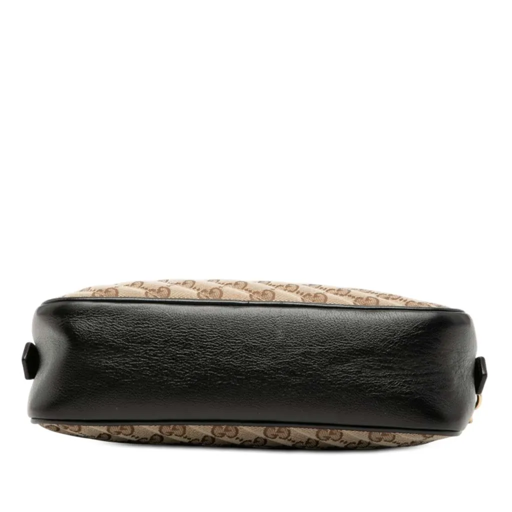 Gucci Small GG Marmont Matelasse GG Canvas and Leather Crossbody Beige Good - Inside View