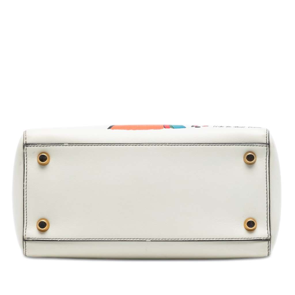 Dior Niki de Saint Phalle Medium Calfskin Vive L amour Lady Dior White Leather Good condition - Inside View