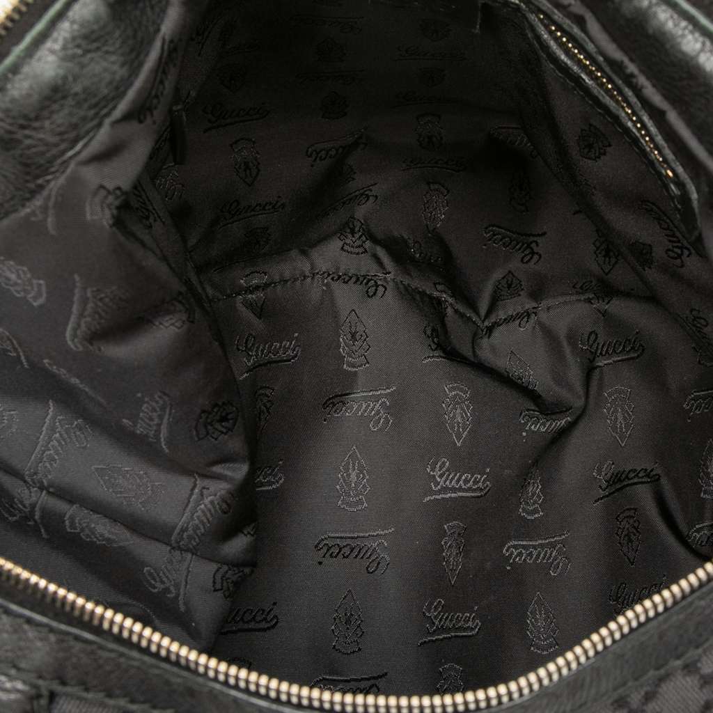 Gucci Medium Diamante Canvas Techno Horsebit Hobo Grey Canvas Fair condition - Model View