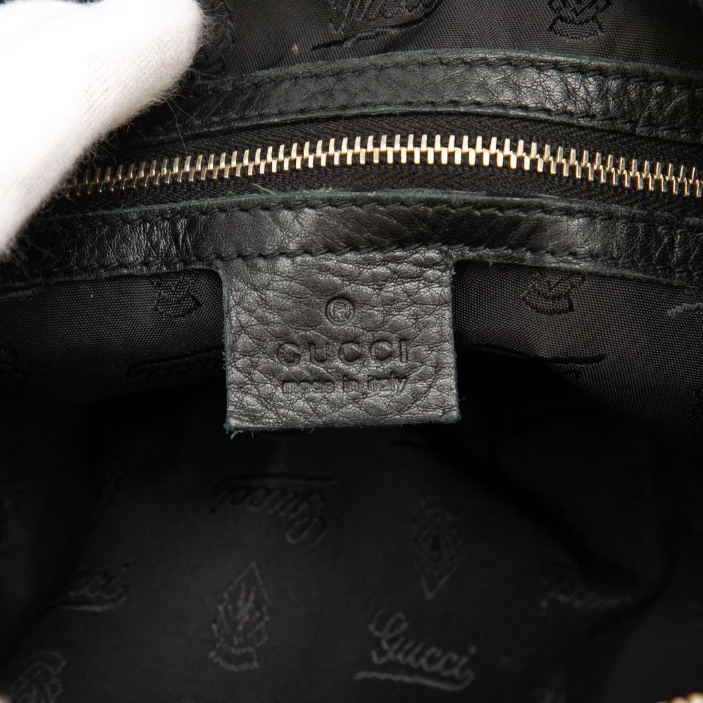 Gucci Medium Diamante Canvas Techno Horsebit Hobo Grey Canvas Fair condition - Box View