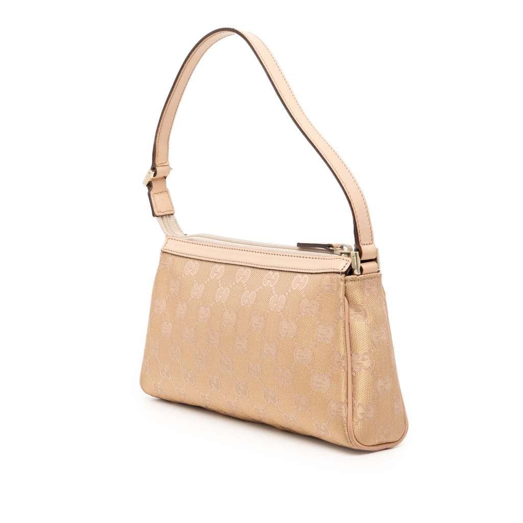 Gucci GG Canvas Abbey D Ring Pochette Beige Canvas Good condition - Back View