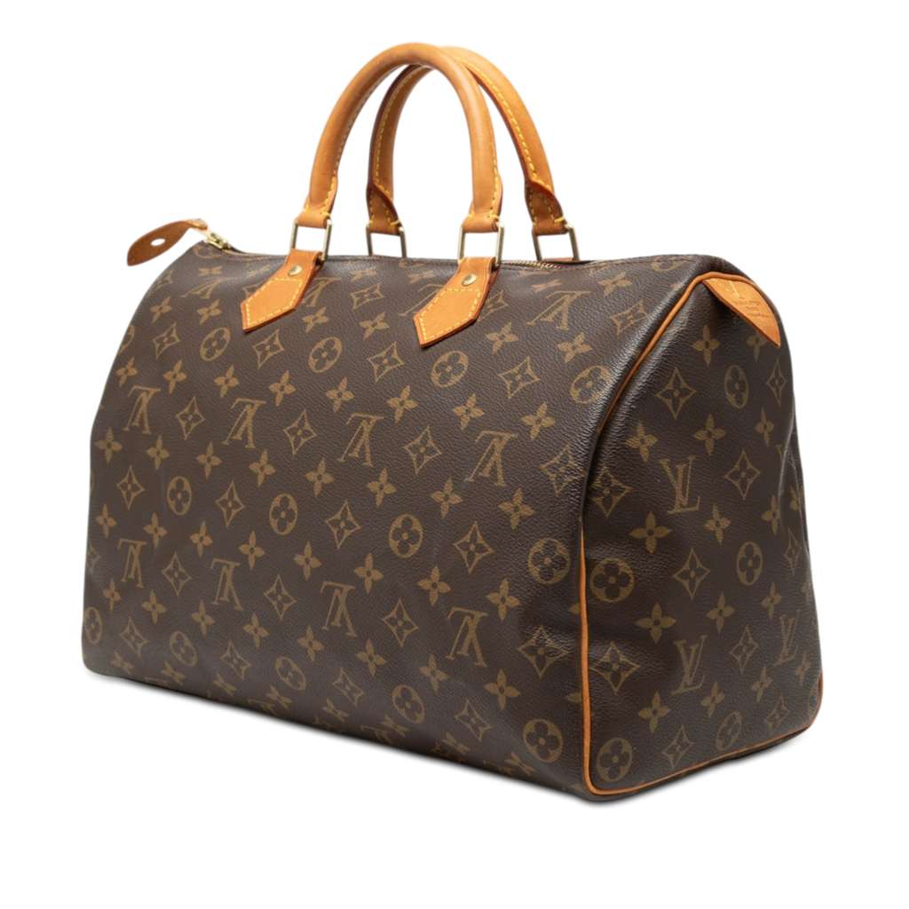 Louis Vuitton Monogram Speedy 35 Brown Fair condition - Back View