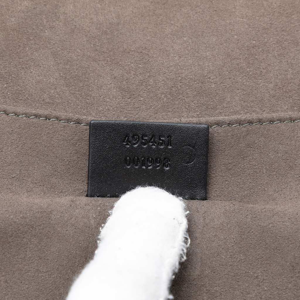 Gucci Guccissima Business Bag Black Leather Good condition - Box View