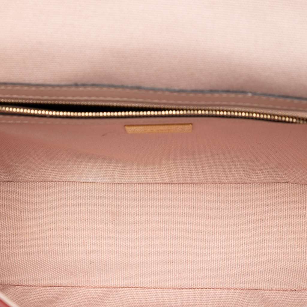 Fendi Zucca Embroidered Canvas Baguette Satchel Pink Canvas Good condition - Model View