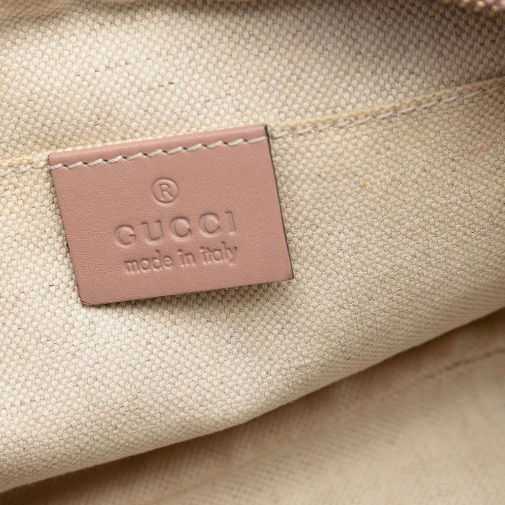 Gucci Metallic Microguccissima Sunshine Disco Camera Bag Pink Leather Good condition - Box View