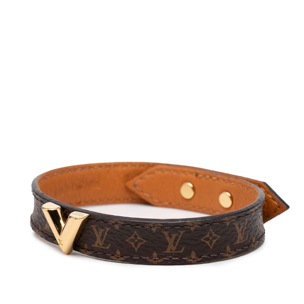 Louis Vuitton Monogram Essential V Bracelet Brown Good condition - Back View