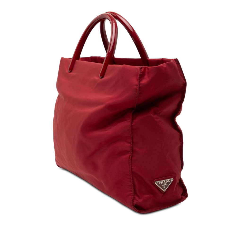 Prada Tessuto Tote Red Good condition - Back View