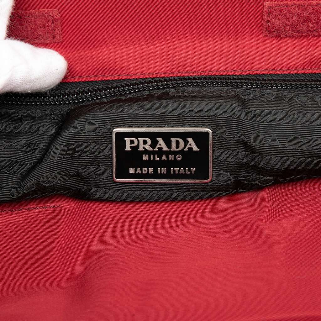 Prada Tessuto Tote Red Good condition - Box View