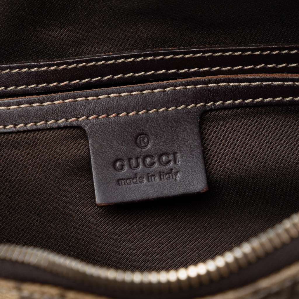 Gucci GG Supreme Double Pocket Crossbody Beige Canvas Good condition - Box View