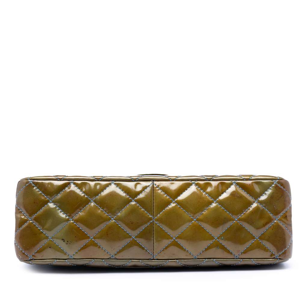 Chanel Quilted Patent Reissue 2.55 Double Flap 227 Brown Leather Good condition - Inside View