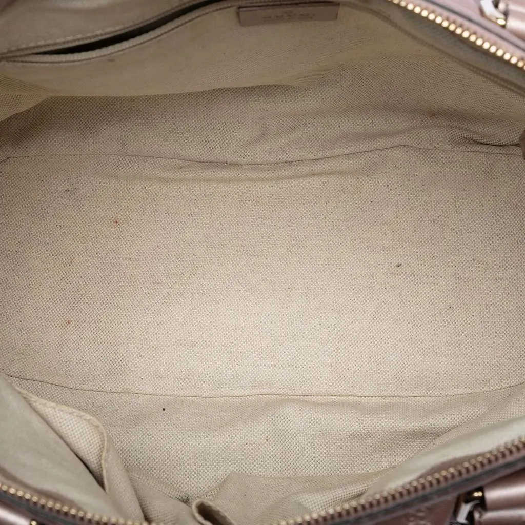 Gucci Microguccissima Sukey Satchel Purple Leather Very good - Model View