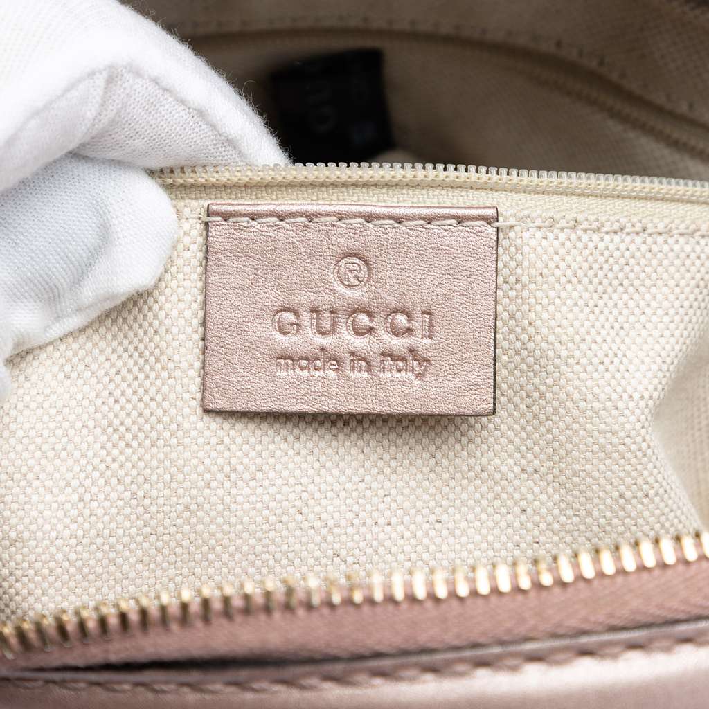 Gucci Microguccissima Sukey Satchel Purple Leather Good condition - Box View