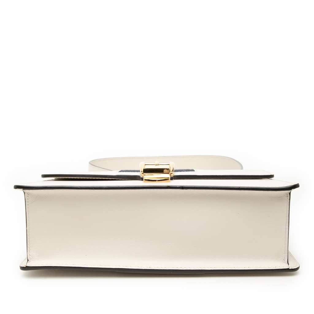 Gucci Small Leather Sylvie Web Satchel White Leather Good condition - Inside View