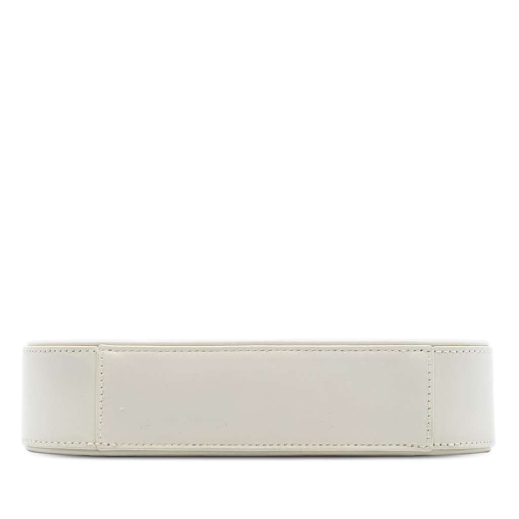 Saint Laurent Mini Smooth Calfskin Le 5 a 7 White Leather Good condition - Inside View