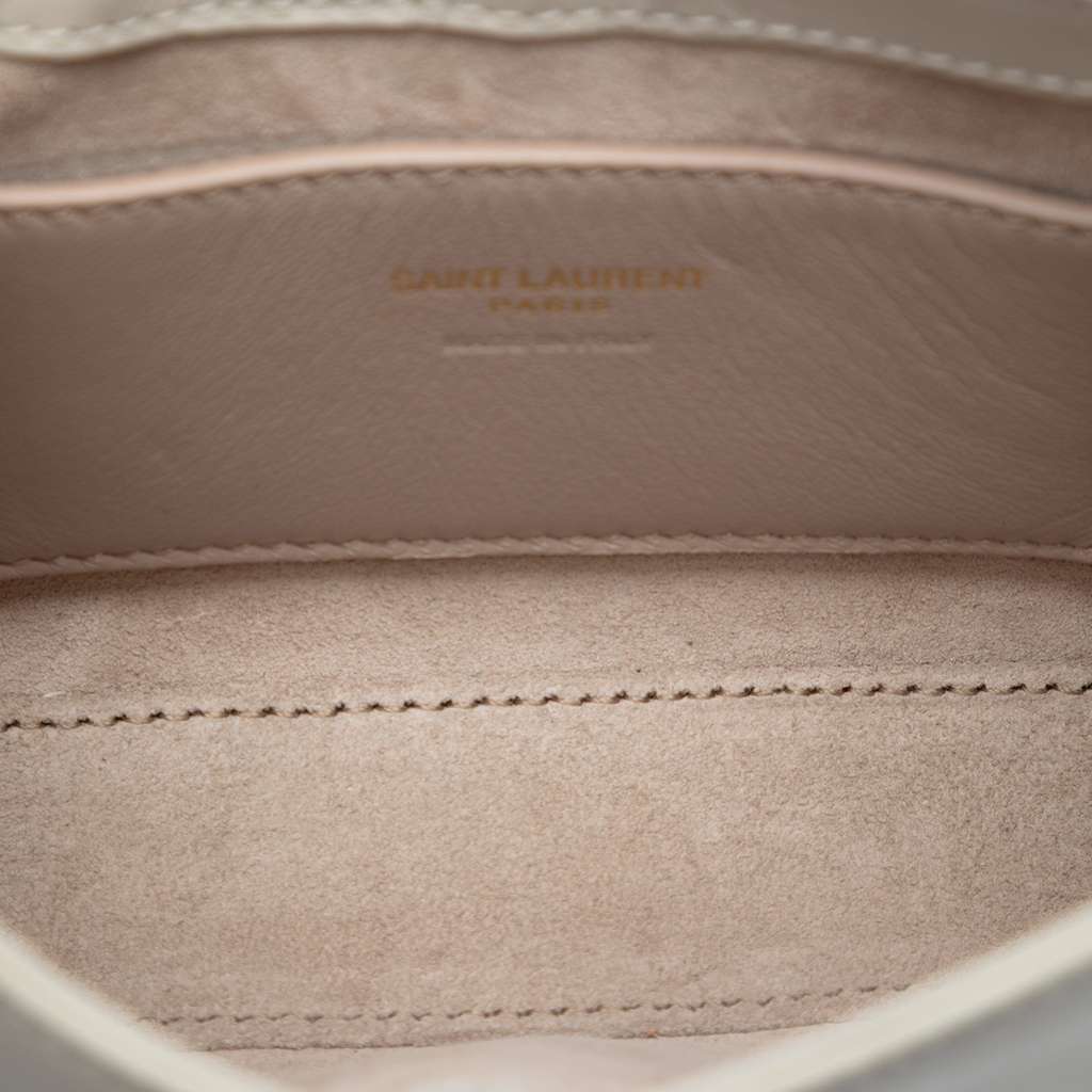 Saint Laurent Mini Smooth Calfskin Le 5 a 7 White Leather Good condition - Model View