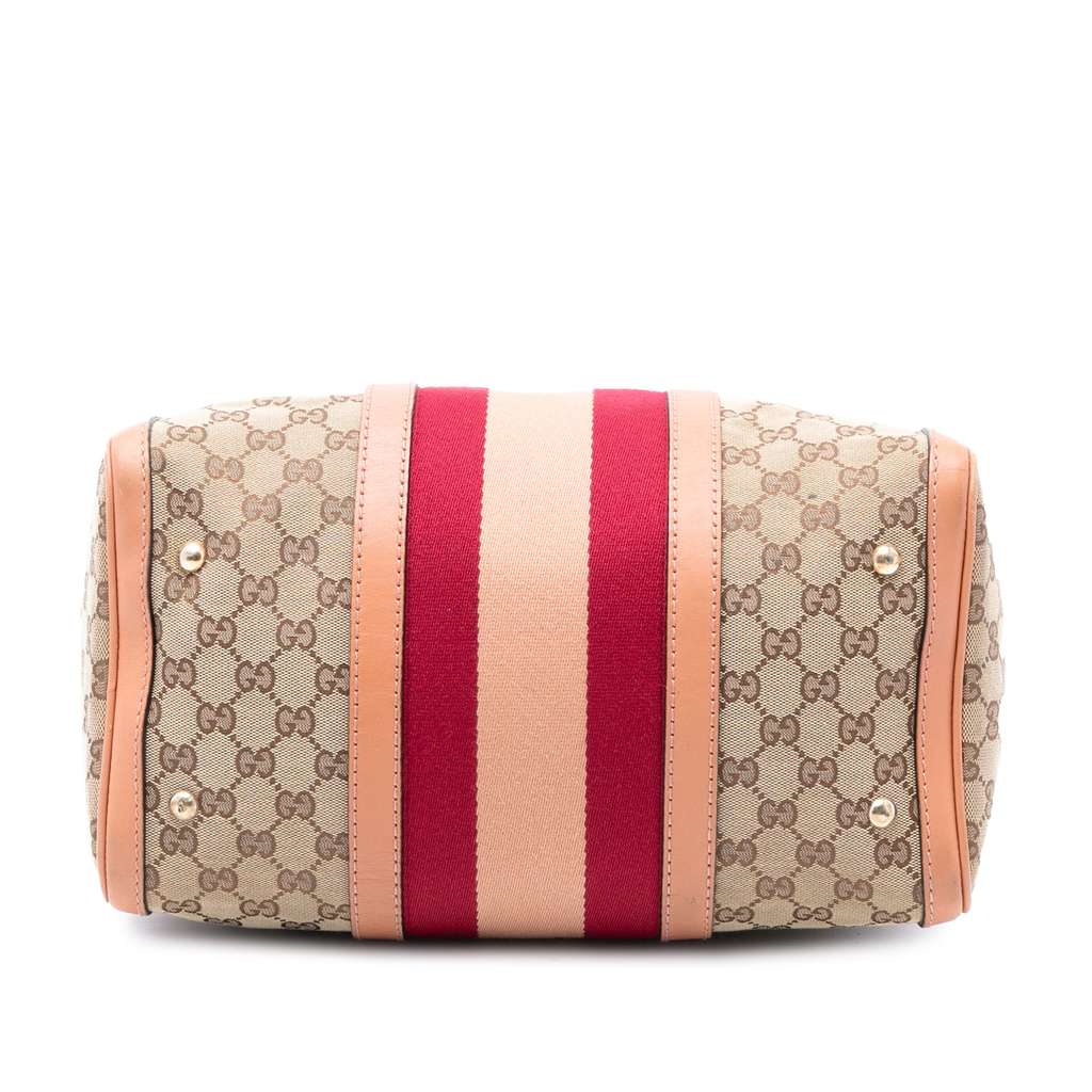 Gucci Medium GG Canvas Web Joy Boston Bag Beige Canvas Good condition - Inside View