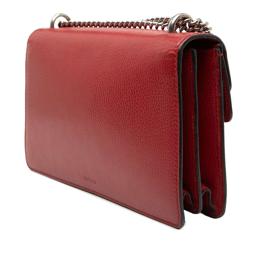 Gucci Medium Leather Dionysus Shoulder Bag Red Leather Good condition - Back View