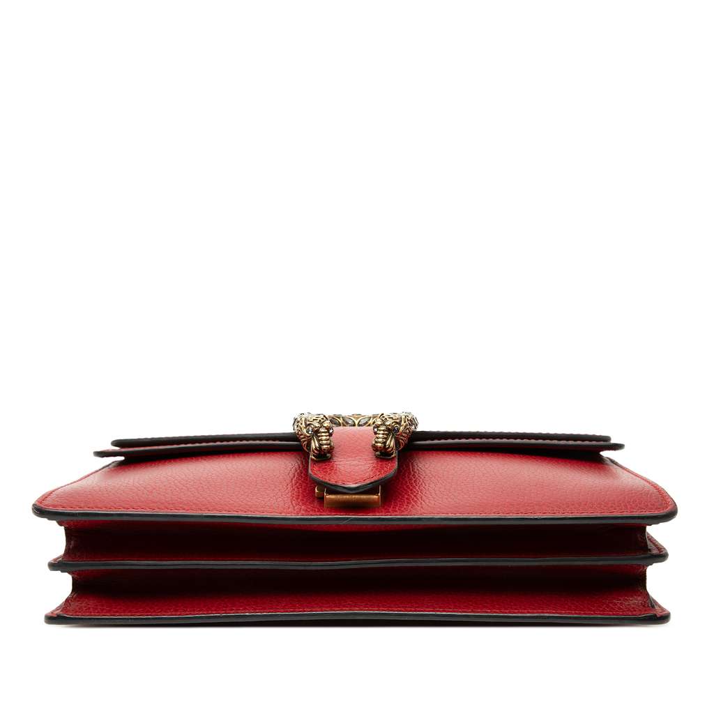Gucci Medium Leather Dionysus Shoulder Bag Red Leather Good condition - Inside View