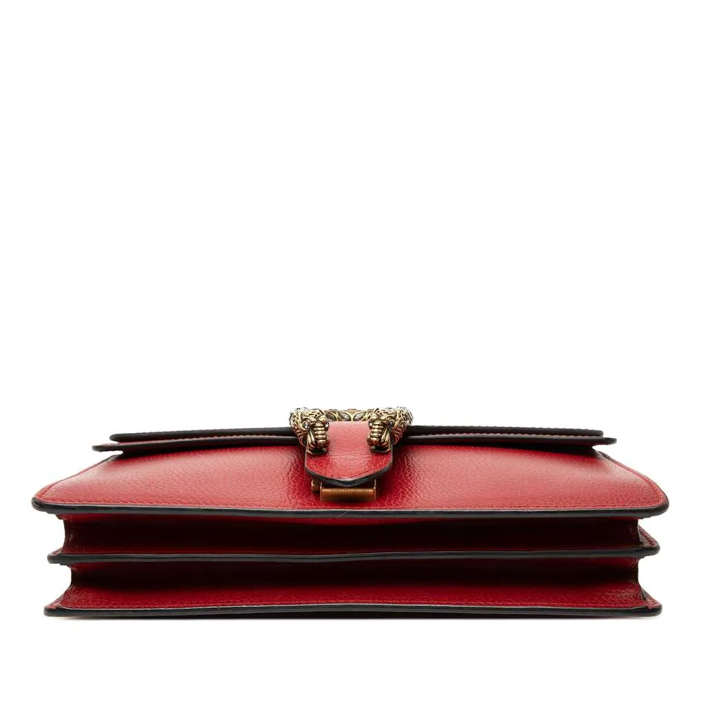 Gucci Medium Leather Dionysus Shoulder Bag Red Leather Very good - Inside View