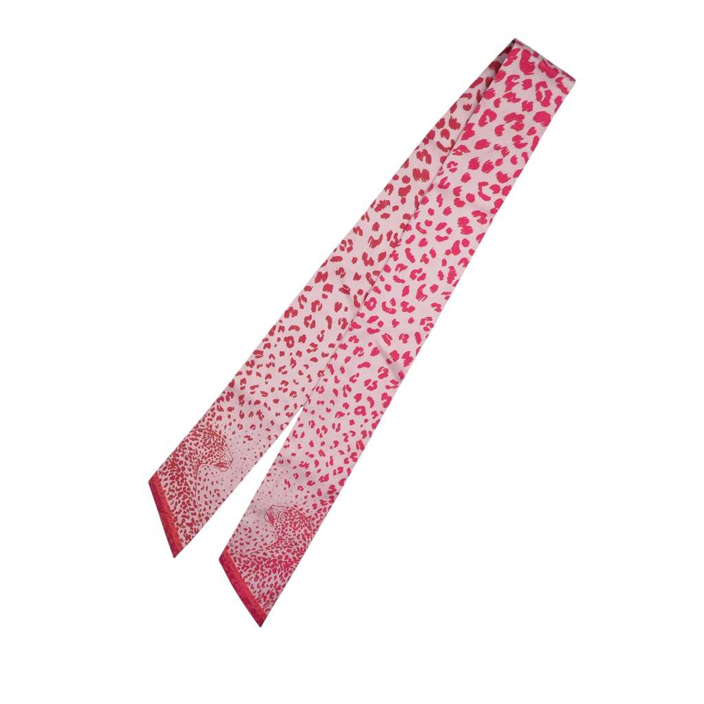 Cartier Panthere Bandeau Silk Scarf Pink Silk Good condition - Back View