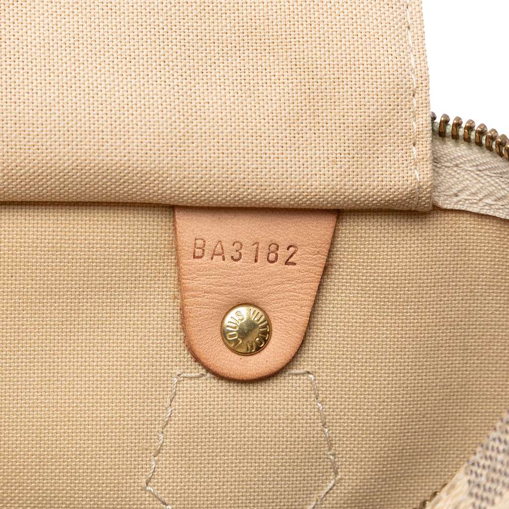 Louis Vuitton Damier Azur Speedy 30 White Good condition - Box View