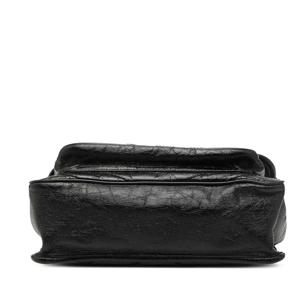 Saint Laurent Medium Crinkled Calfskin Niki Black Leather Good condition - Inside View