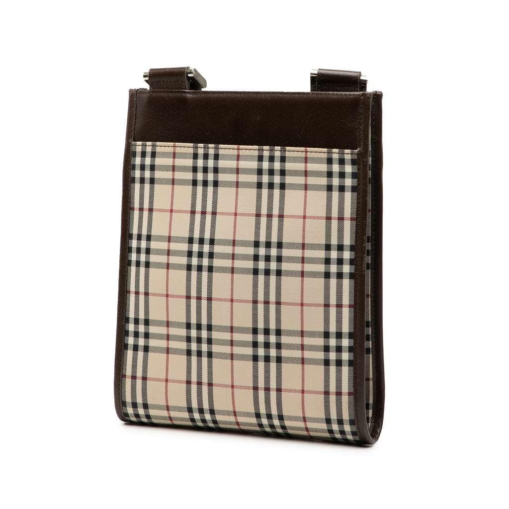 Burberry House Check Canvas Crossbody Beige Good condition - Back View
