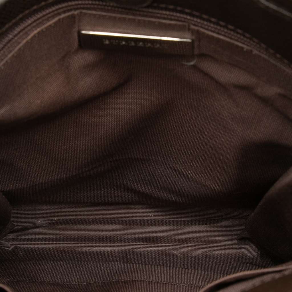 Burberry House Check Canvas Crossbody Beige Good condition - Model View