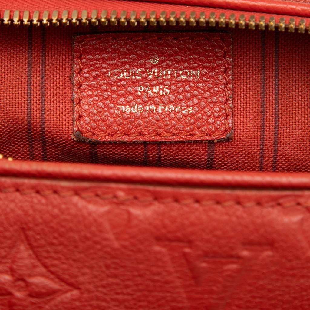 Louis Vuitton Monogram Empreinte Speedy Bandouliere 25 Red Leather Fair condition - Box View