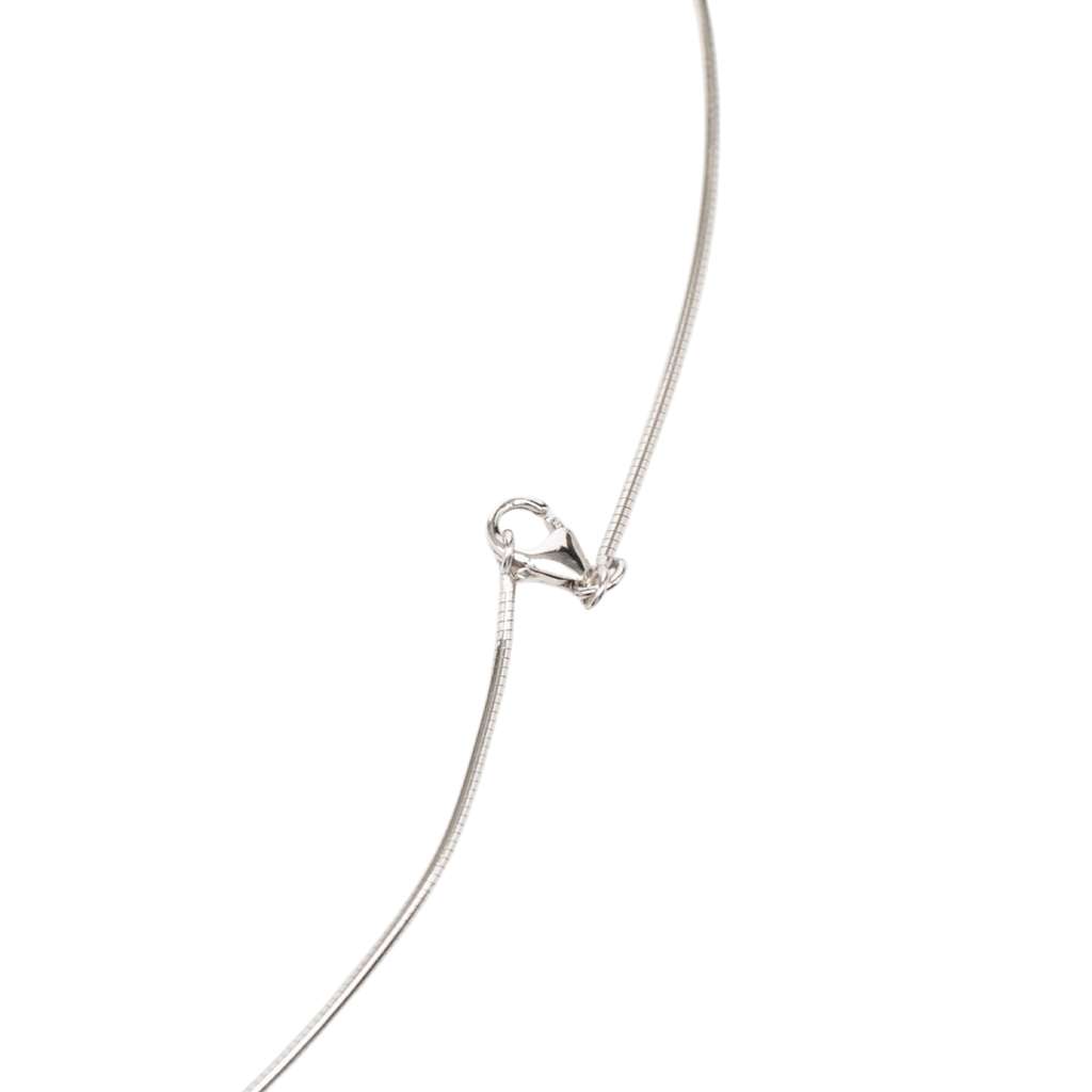 Hermès Palladium Plated Enamel Cage D H Pendant Necklace Silver Metal Good condition - Model View