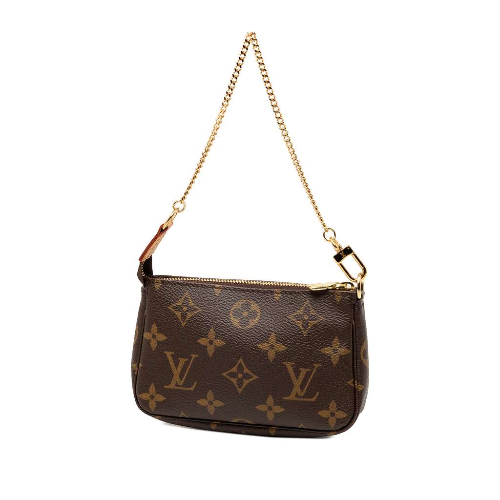 Louis Vuitton Monogram Mini Pochette Accessoires Brown Good condition - Back View