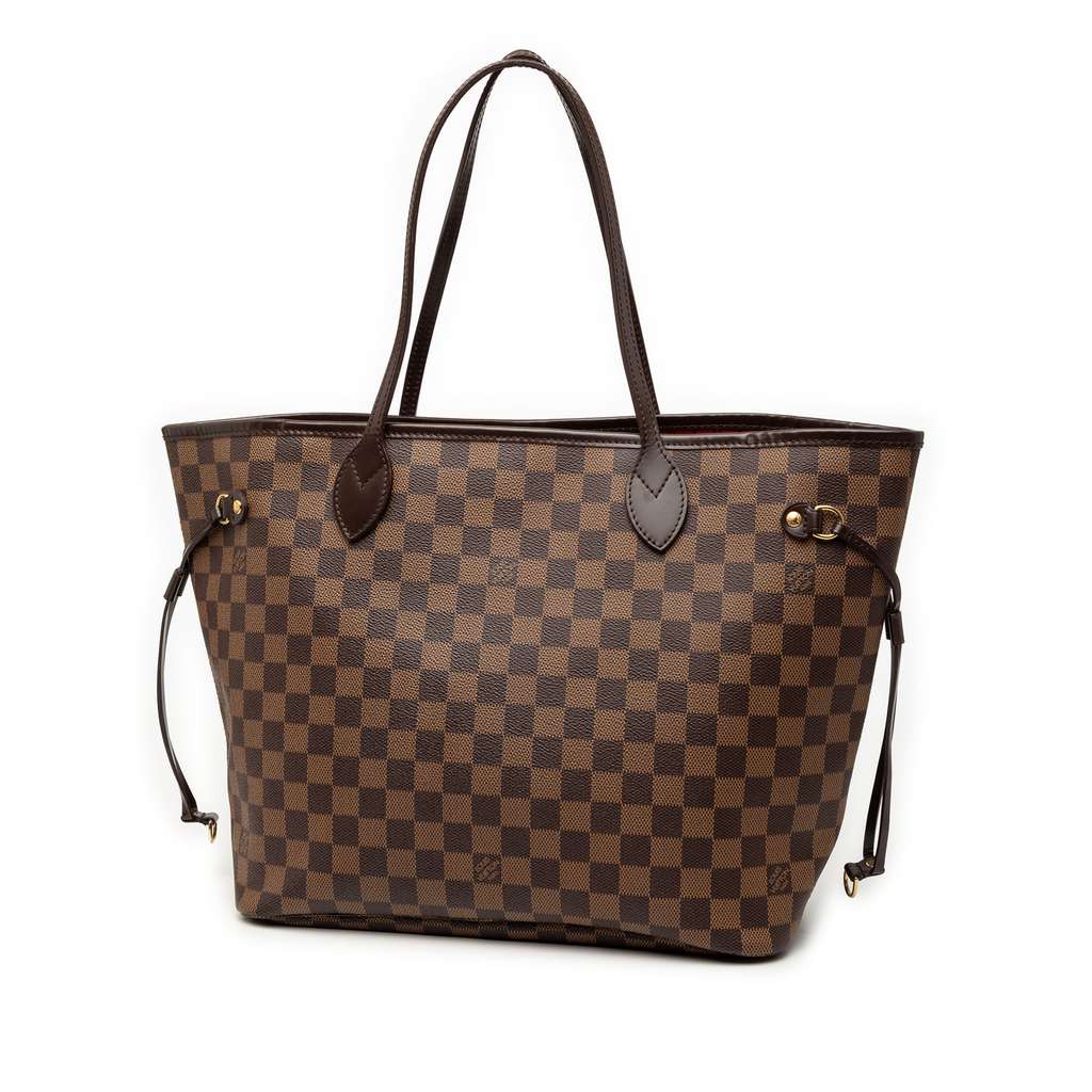 Louis Vuitton Damier Ebene Neverfull MM Brown Good condition - Back View