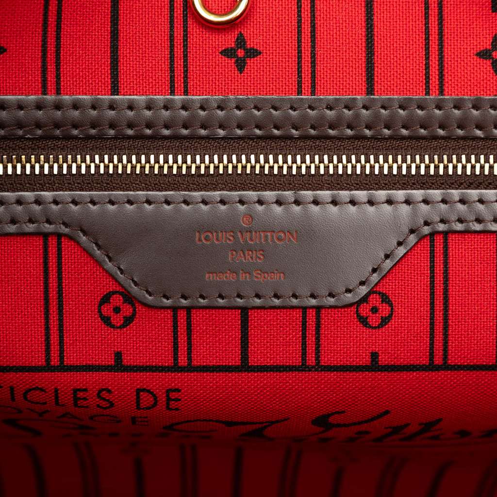 Louis Vuitton Damier Ebene Neverfull MM Brown Good condition - Box View