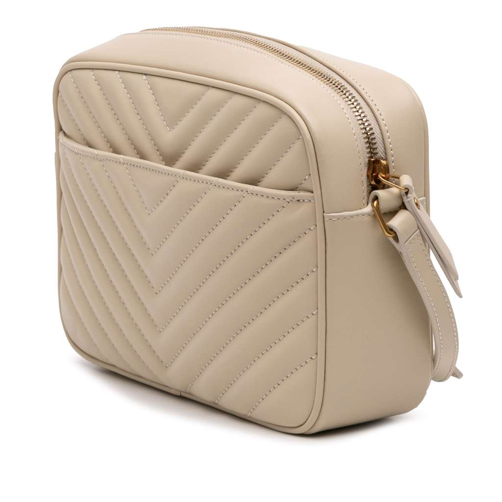 Saint Laurent Matelasse Leather Monogram Lou Camera Bag Brown Leather Good condition - Back View