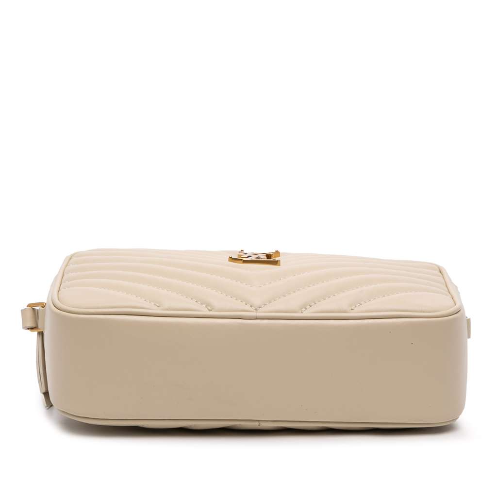 Saint Laurent Matelasse Leather Monogram Lou Camera Bag Brown Leather Good condition - Inside View