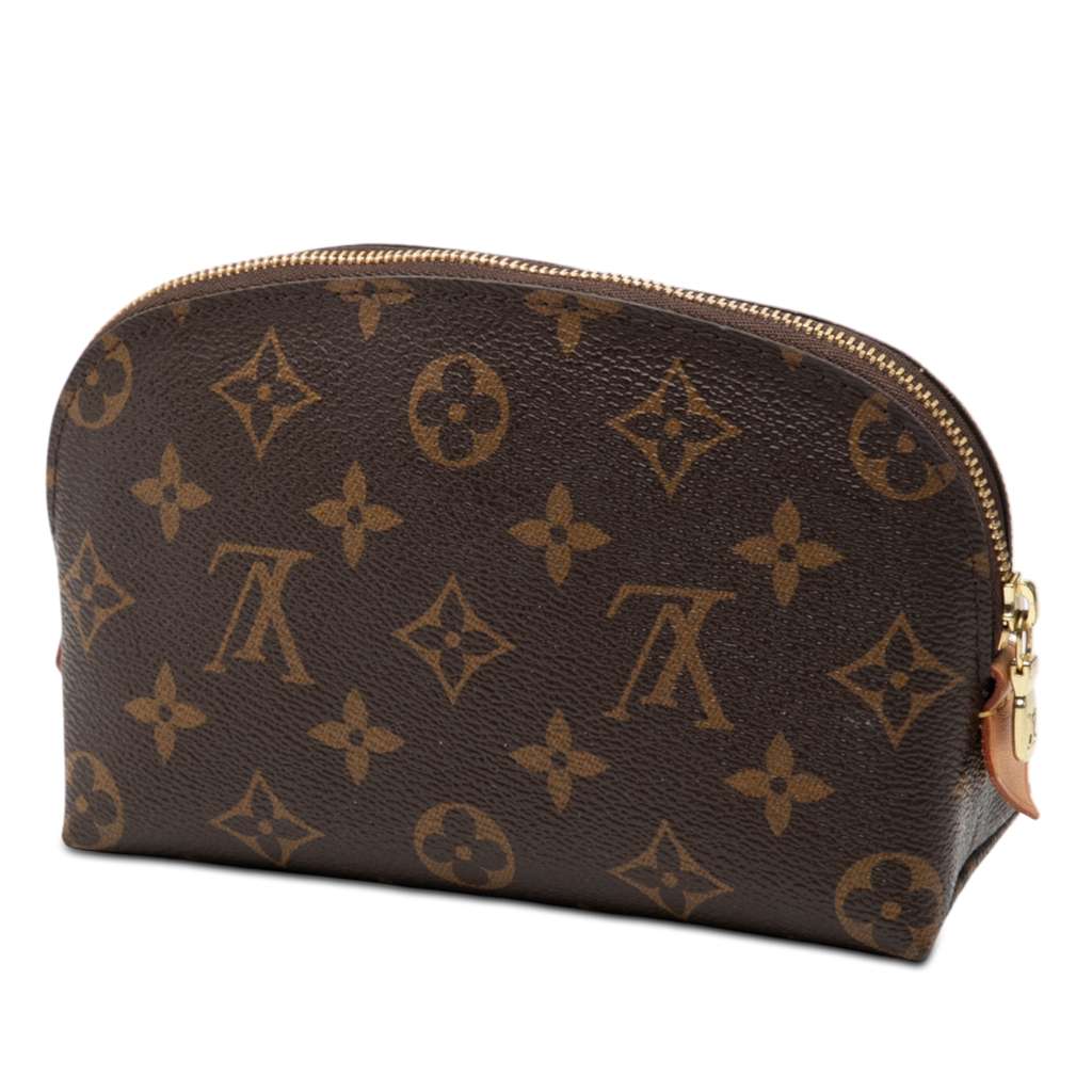 Louis Vuitton Monogram Cosmetic Pouch PM Brown Good condition - Back View